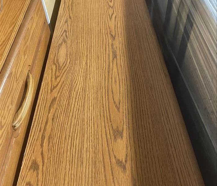 Clean wood after soot removed