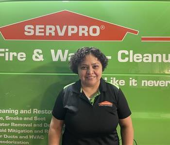 Image of person stading with a SERVPRO shirt