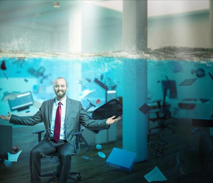 Image of a flooded office