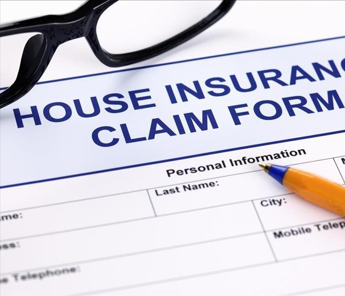 House insurance claim form.